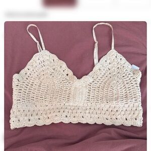 Crochet Cream Bralette